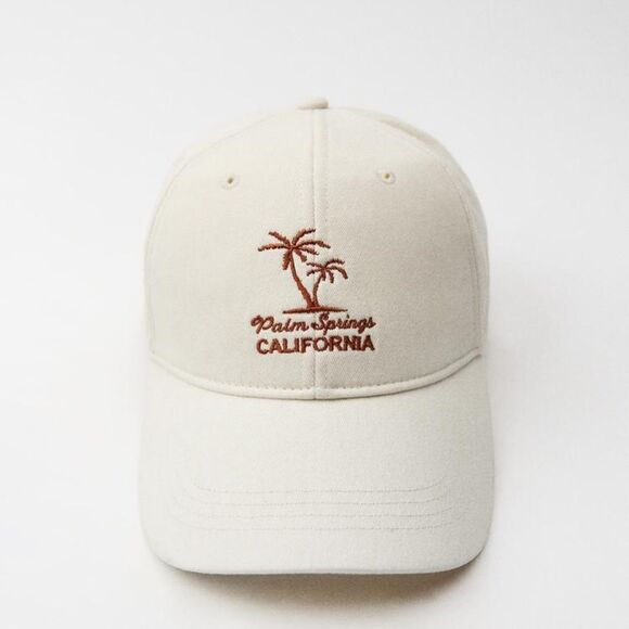 ZARA CAP EMBROIDERED TEXT TWILL CAP - Picture 4 of 5